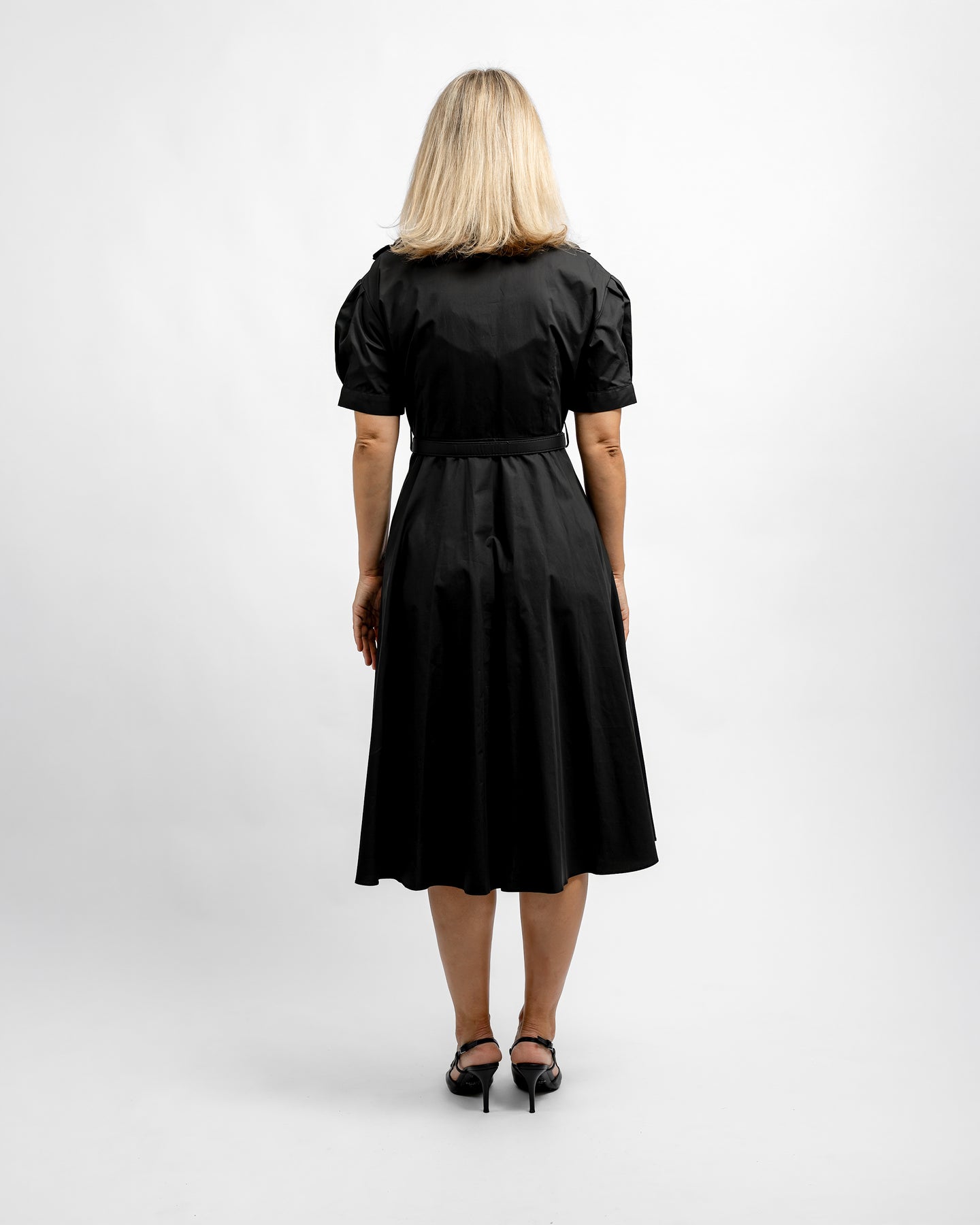 Embroidered Shirt Dress - Black ENLACE FASHION Embroidered Shirt Dress - Black ENLACE FASHION